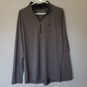 Under Armor Mens Grey Quarter Zip Size L NWT